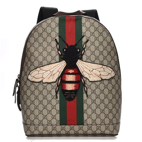 gucci supreme bees backpack price|gucci gg monogram backpack.